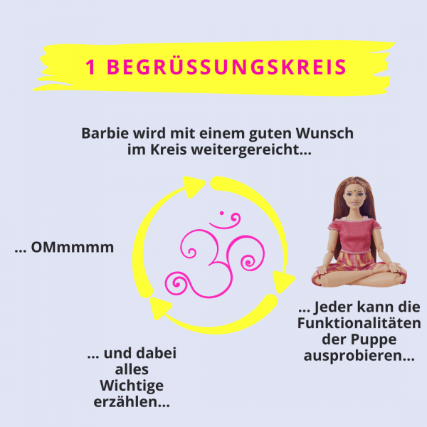 Kinderyoga mit Barbie gratis Stundenbild