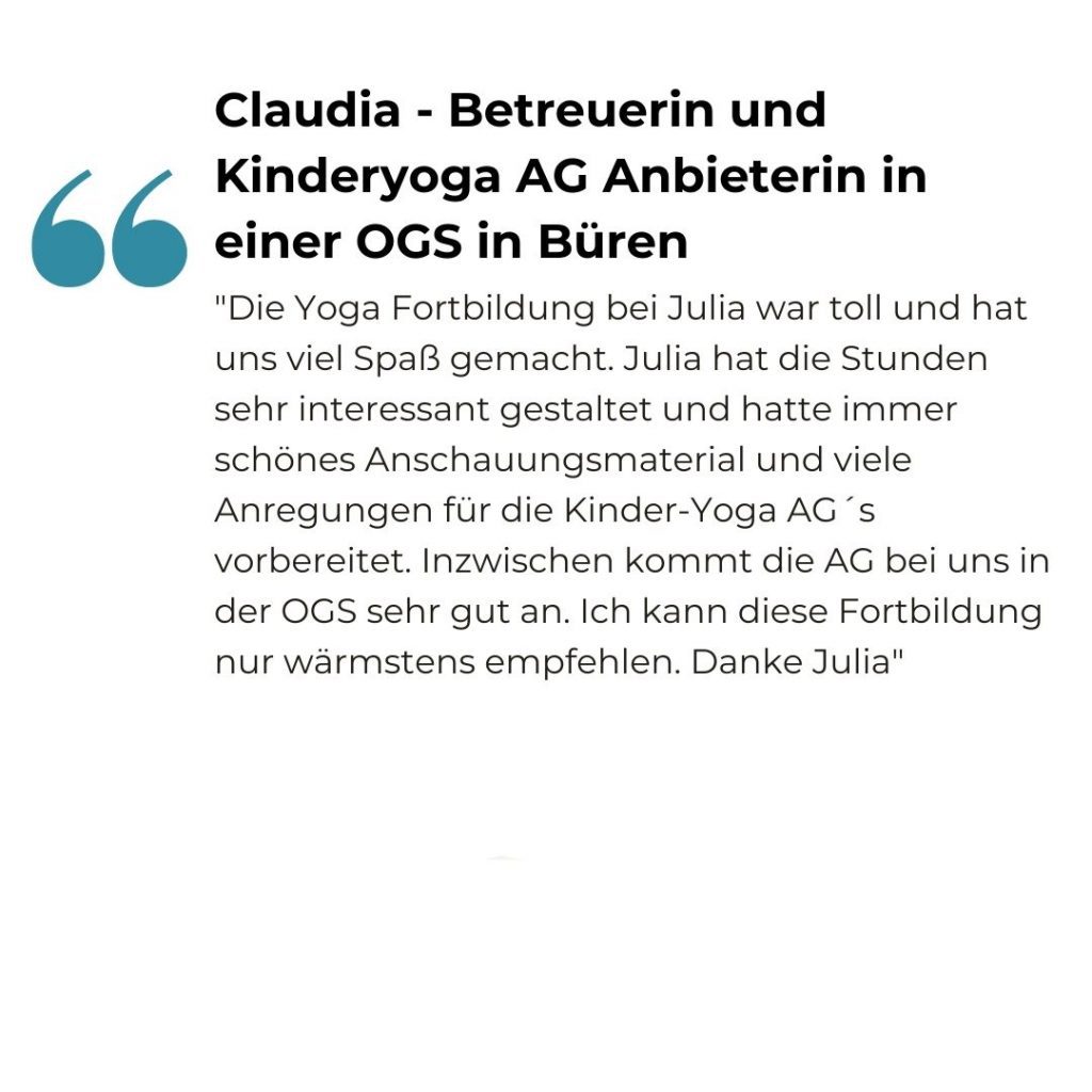 Kinderyoga Rezension Claudia