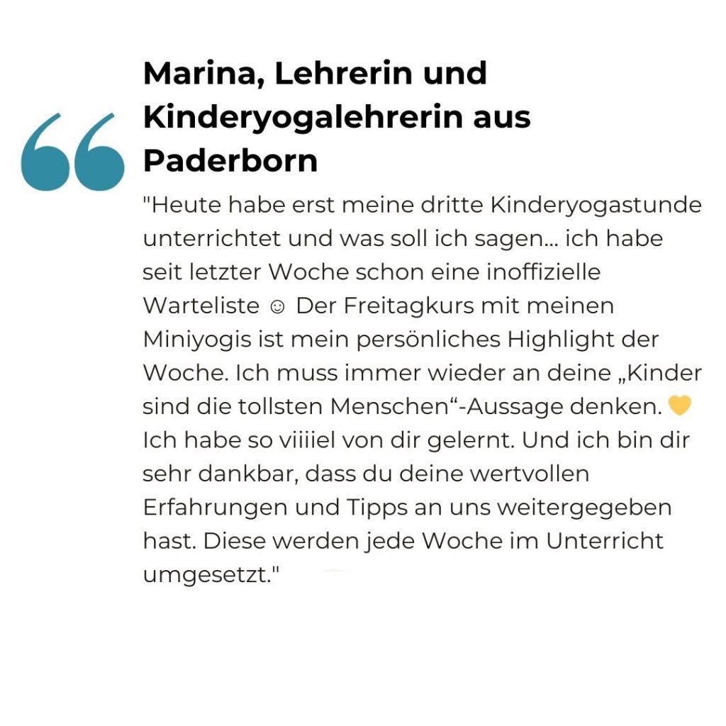 Kinderyoga Rezension Marina